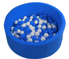 Bällebad Schaumstoff | Blau- Weiß | 250 Bälle