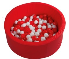 Bällebad Schaumstoff | Rot - Weiß | 250 Bälle