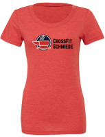 CrossFit Schmiede Crew Neck T-Shirt Woman Red-Black