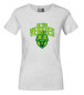 Preview: LevelUp Damen T-Shirt EAT YOUR VEGGIES hellgrau