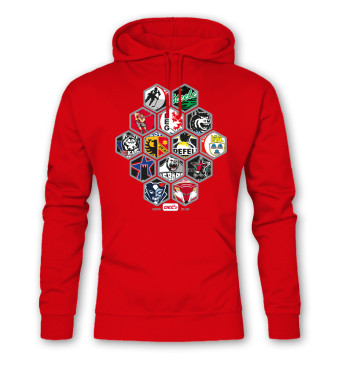 Hoodie DEL2 Teams 2025/26 Red