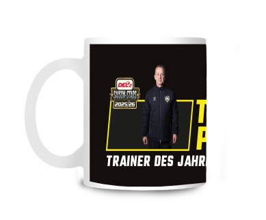 DEL2 Kaffeebecher Trainer des Jahres Thomas Popiesch