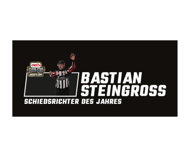 DEL2 Kaffeebecher Schiedsrichter des Jahres Bastian Steingross