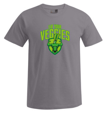 LevelUp T-Shirt EAT YOUR VEGGIES grau