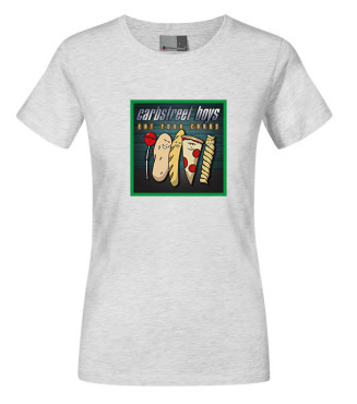 LevelUp Damen T-Shirt CARBSTREET BOYS hellgrau