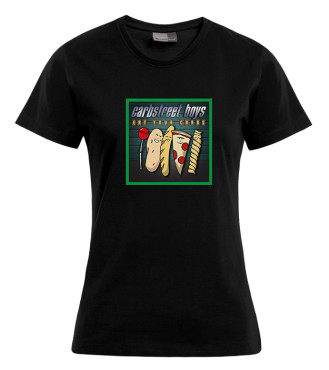 LevelUp Damen T-Shirt CARBSTREET BOYS schwarz