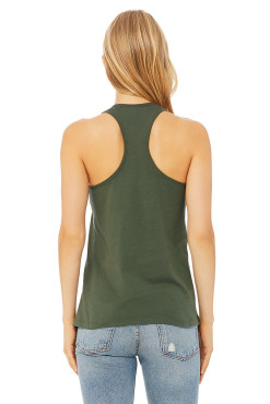 LevelUp Women's Jersey Racerback Tank Military Green