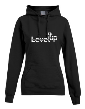 LevelUp Damen TEAM Hoodie schwarz