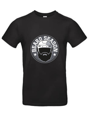 T-Shirt Eishockey Playoffs Beard Season Black