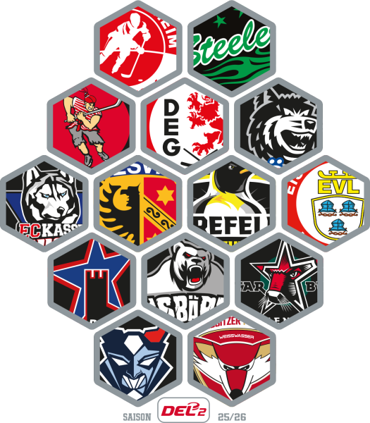 T-Shirt DEL2 Teams 2025/26 Navy