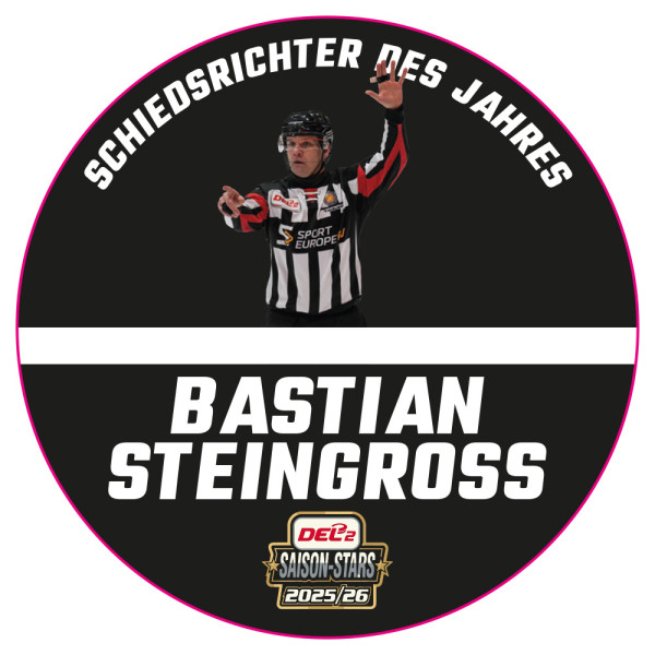 DEL2 Puck Schiedsrichter des Jahres Bastian Steingross