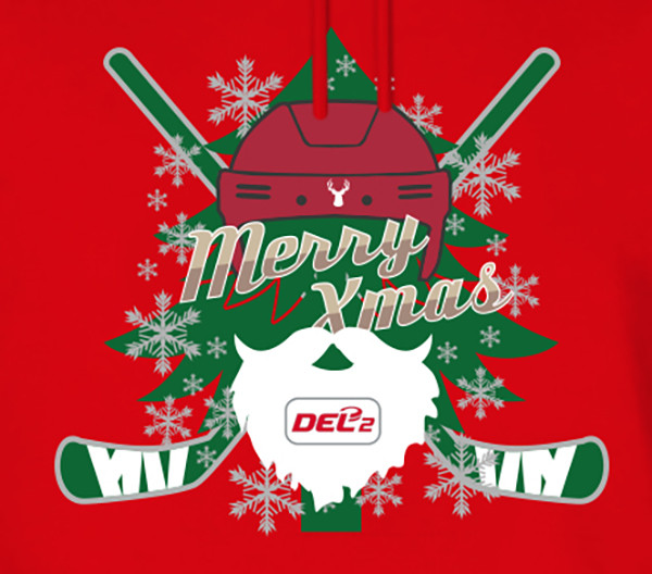 DEL2 Weihnachts-Hoodie X-Mas Red