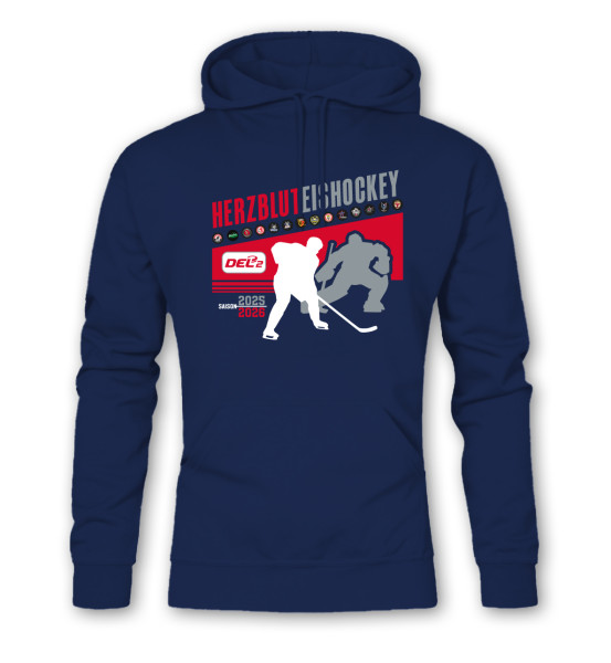 Hoodie HERZBLUT EISHOCKEY DEL2 Navy