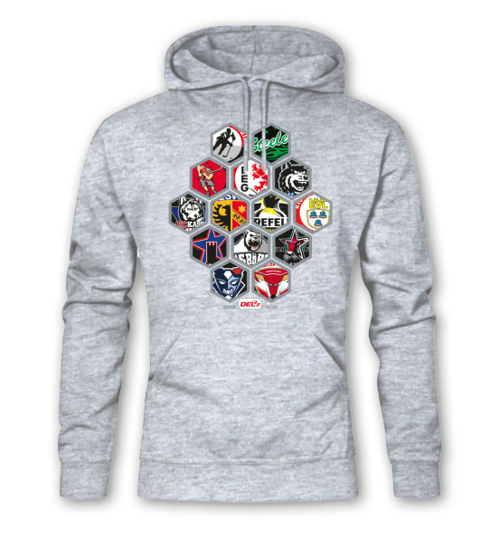 Hoodie DEL2 Teams 2025/26 Grey