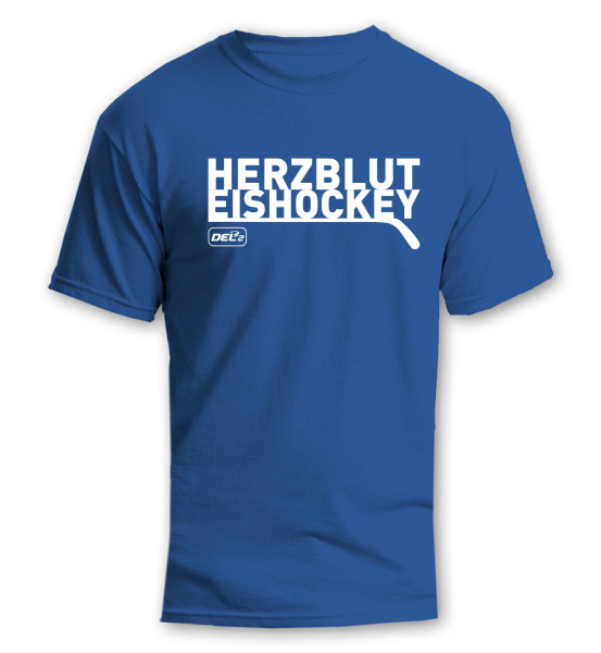 DEL2 T-Shirt HERZBLUT EISHOCKEY Blau
