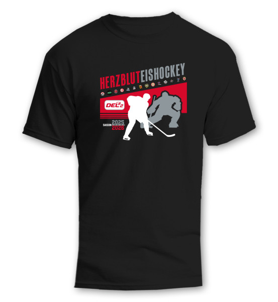 DEL2 T-Shirt HERZBLUT EISHOCKEY Black
