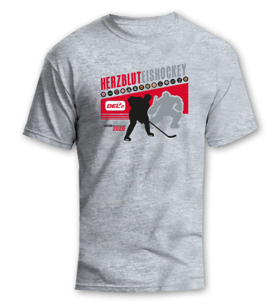 DEL2 T-Shirt HERZBLUT EISHOCKEY Grey