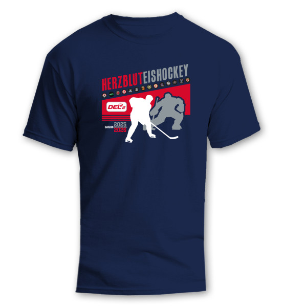 DEL2 T-Shirt HERZBLUT EISHOCKEY Navy