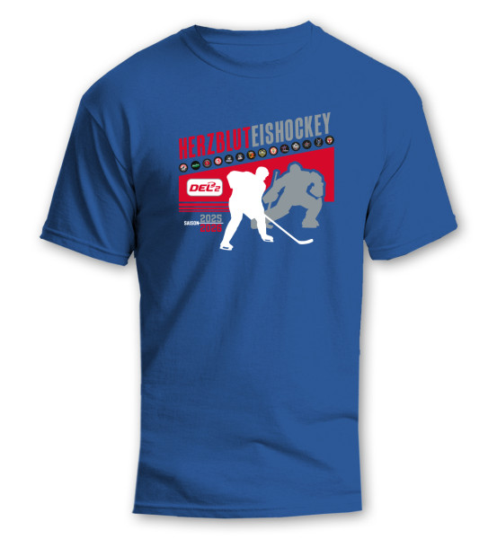DEL2 T-Shirt HERZBLUT EISHOCKEY Blau