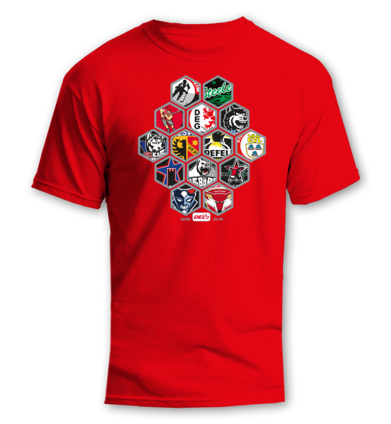 T-Shirt DEL2 Teams 2025/26 Red