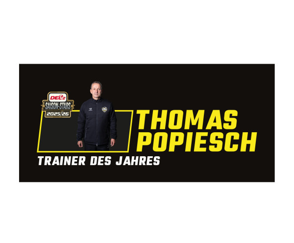 DEL2 Kaffeebecher Trainer des Jahres Thomas Popiesch