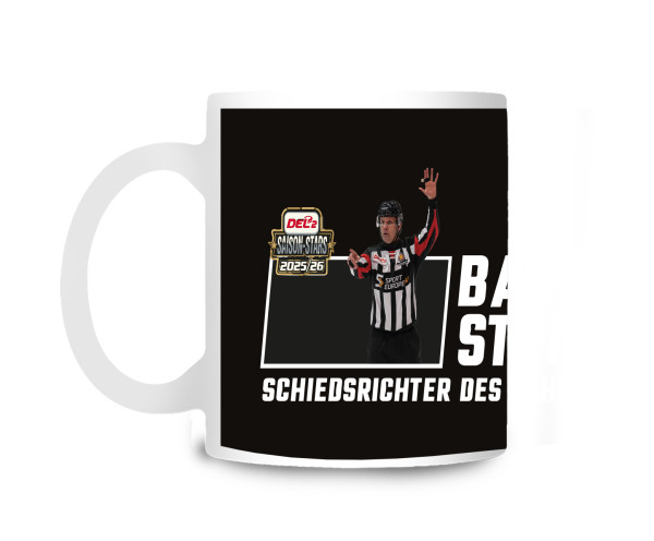 DEL2 Kaffeebecher Schiedsrichter des Jahres Bastian Steingross