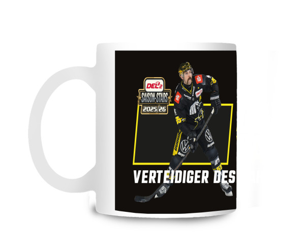 DEL2 Kaffeebecher Verteidiger des Jahres Davis Vandane